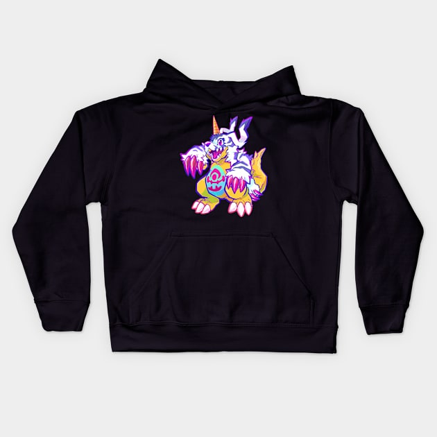 Gabumon Kids Hoodie by AdorkableMarina